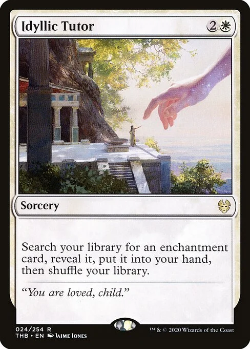 Idyllic Tutor, carta Magic di tipo Sorcery illustrata da Jaime Jones