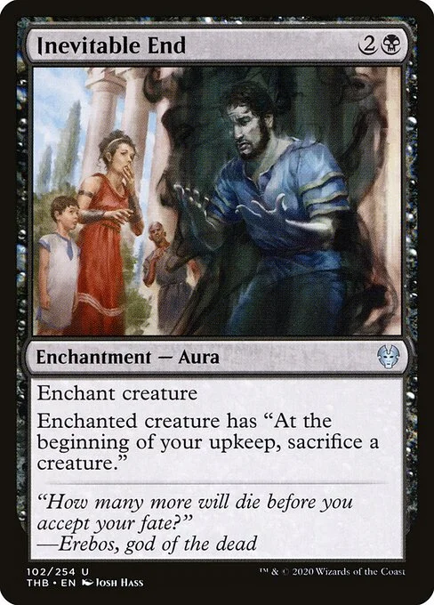 Inevitable End, carta Magic di tipo Enchantment — Aura illustrata da Josh Hass