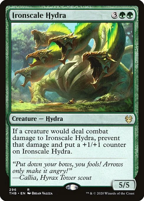 Ironscale Hydra, carta Magic di tipo Creature — Hydra illustrata da Brian Valeza