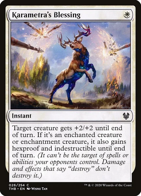 Karametra's Blessing, carta Magic di tipo Instant illustrata da Wisnu Tan