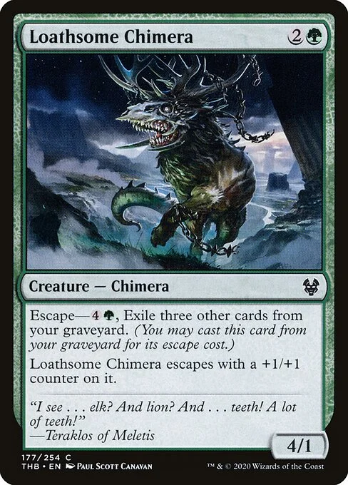 Loathsome Chimera, carta Magic di tipo Creature — Chimera illustrata da Paul Scott Canavan