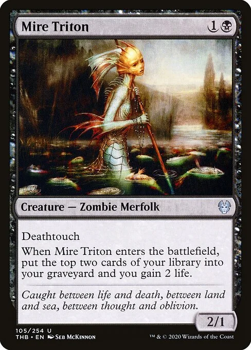 Mire Triton, carta Magic di tipo Creature — Zombie Merfolk illustrata da Seb McKinnon