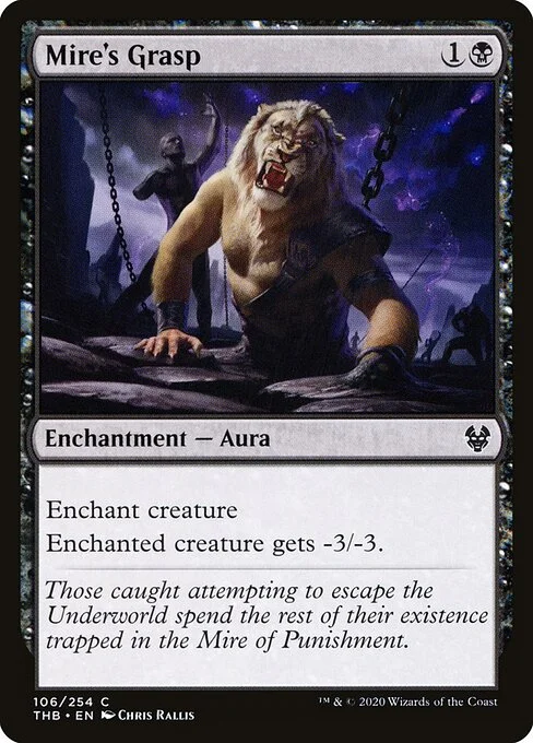 Mire's Grasp, carta Magic di tipo Enchantment — Aura illustrata da Chris Rallis