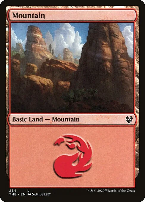 Mountain, carta Magic di tipo Basic Land — Mountain illustrata da Sam Burley