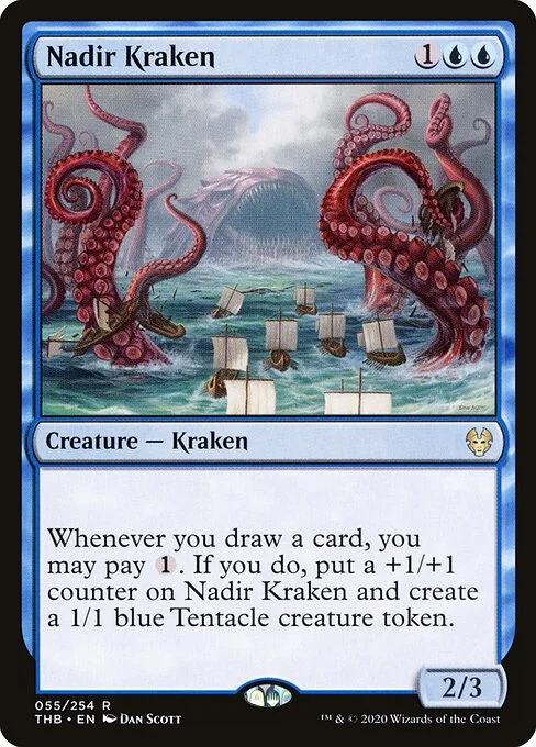 Nadir Kraken, carta Magic di tipo Creature — Kraken illustrata da Dan Murayama Scott