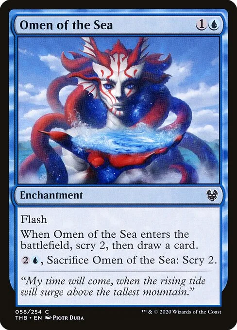 Omen of the Sea, carta Magic di tipo Enchantment illustrata da Piotr Dura