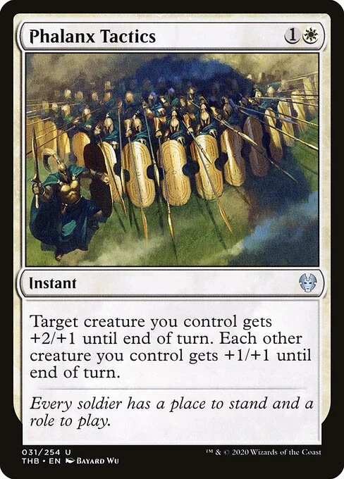 Phalanx Tactics, carta Magic di tipo Instant illustrata da Bayard Wu