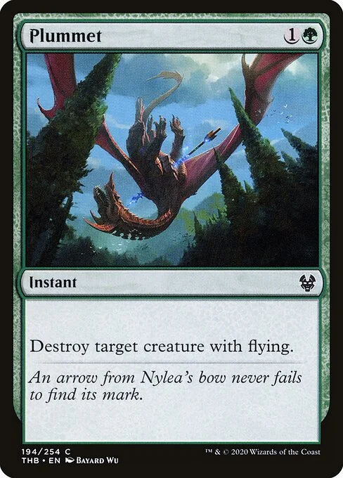 Plummet, carta Magic di tipo Instant illustrata da Bayard Wu