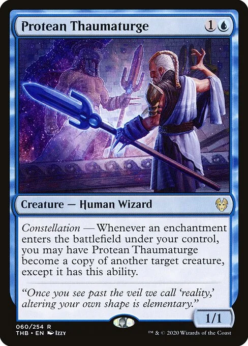 Protean Thaumaturge, carta Magic di tipo Creature — Human Wizard illustrata da Izzy