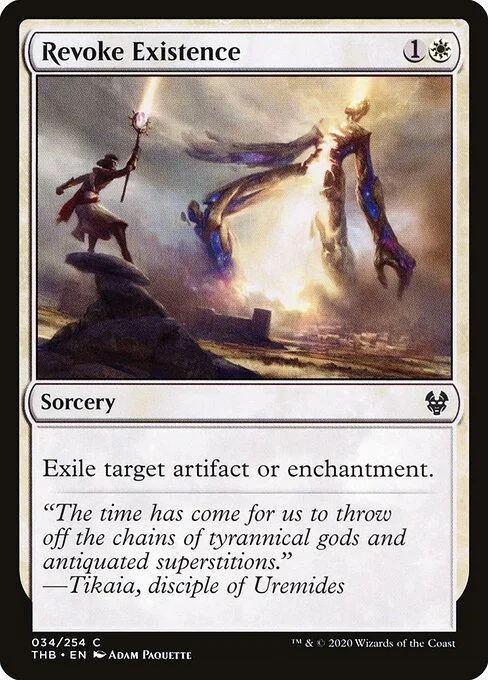 Revoke Existence, carta Magic di tipo Sorcery illustrata da Adam Paquette