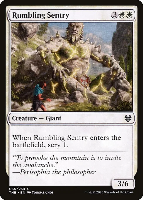 Rumbling Sentry, carta Magic di tipo Creature — Giant illustrata da Yongjae Choi
