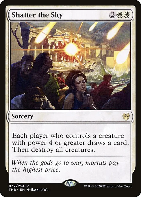 Shatter the Sky, carta Magic di tipo Sorcery illustrata da Bayard Wu