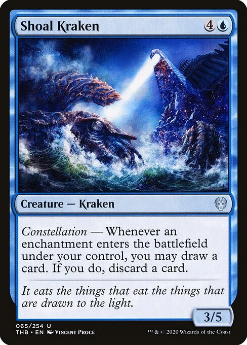 Shoal Kraken, carta Magic di tipo Creature — Kraken illustrata da Vincent Proce