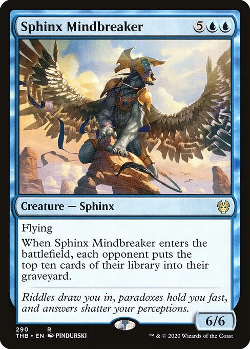 Sphinx Mindbreaker, carta Magic di tipo Creature — Sphinx illustrata da PINDURSKI