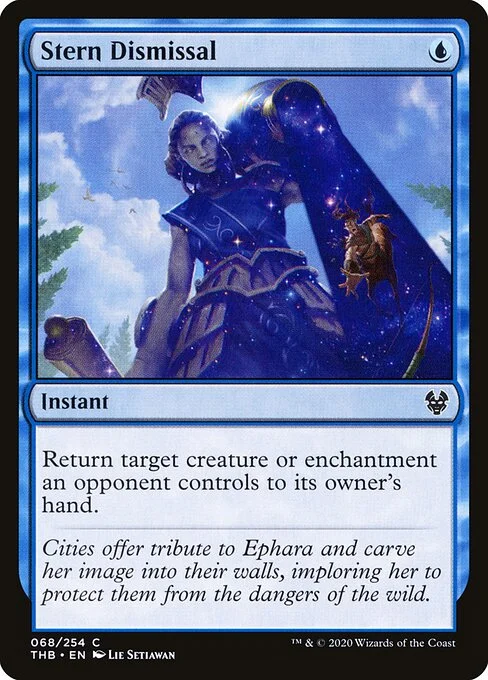 Stern Dismissal, carta Magic di tipo Instant illustrata da Lie Setiawan