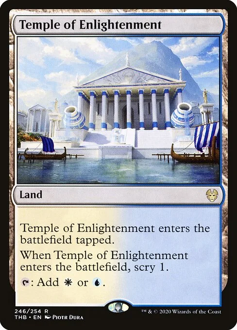 Temple of Enlightenment, carta Magic di tipo Land illustrata da Piotr Dura