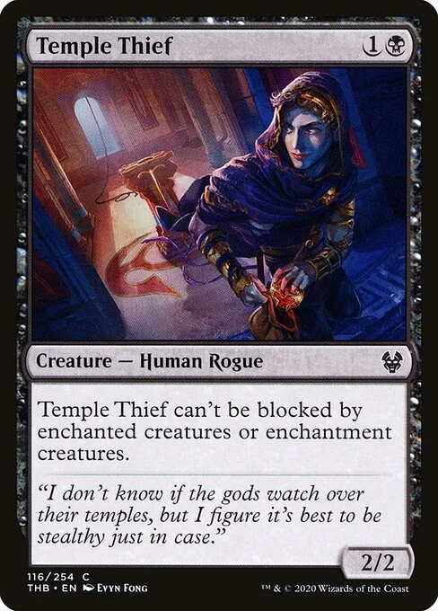 Temple Thief, carta Magic di tipo Creature — Human Rogue illustrata da Evyn Fong