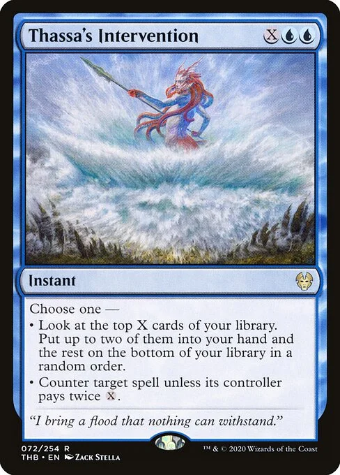 Thassa's Intervention, carta Magic di tipo Instant illustrata da Zack Stella
