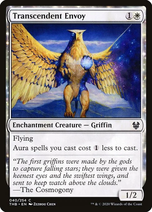 Transcendent Envoy, carta Magic di tipo Enchantment Creature — Griffin illustrata da Zezhou Chen