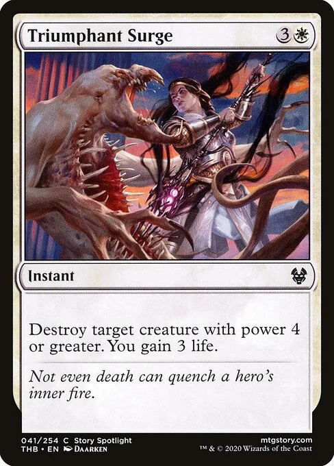 Triumphant Surge, carta Magic di tipo Instant illustrata da Daarken