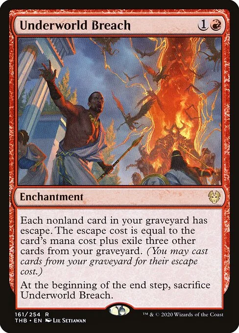 Underworld Breach, carta Magic di tipo Enchantment illustrata da Lie Setiawan