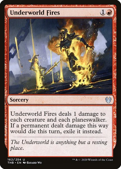 Underworld Fires, carta Magic di tipo Sorcery illustrata da Bayard Wu