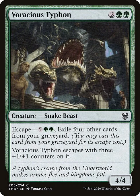 Voracious Typhon, carta Magic di tipo Creature — Snake Beast illustrata da Yongjae Choi