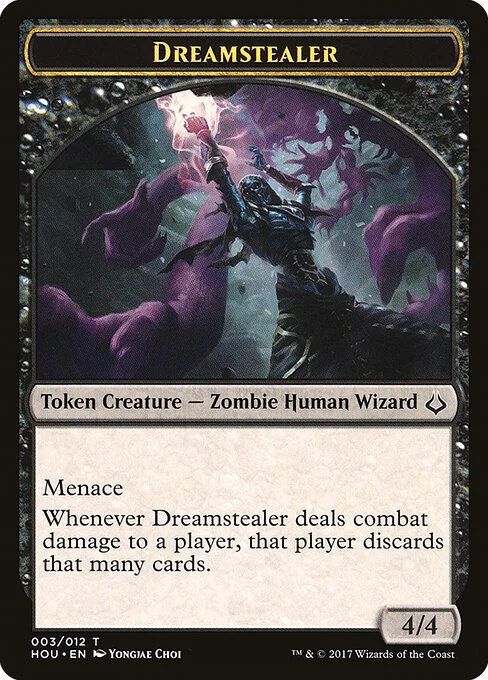 Dreamstealer, carta Magic di tipo Token Creature — Zombie Human Wizard illustrata da Yongjae Choi