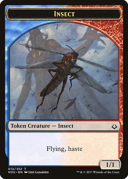 Insect, carta Magic di tipo Token Creature — Insect illustrata da Lius Lasahido