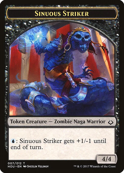 Sinuous Striker, carta Magic di tipo Token Creature — Zombie Naga Warrior illustrata da Svetlin Velinov