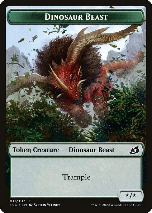 Dinosaur Beast, carta Magic di tipo Token Creature — Dinosaur Beast illustrata da Svetlin Velinov