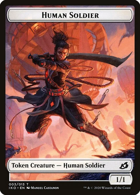 Human Soldier, carta Magic di tipo Token Creature — Human Soldier illustrata da Manuel Castañón