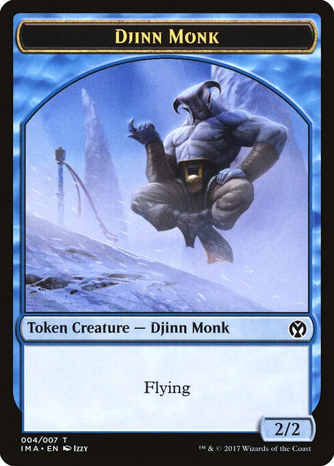 Djinn Monk, carta Magic di tipo Token Creature — Djinn Monk illustrata da Izzy