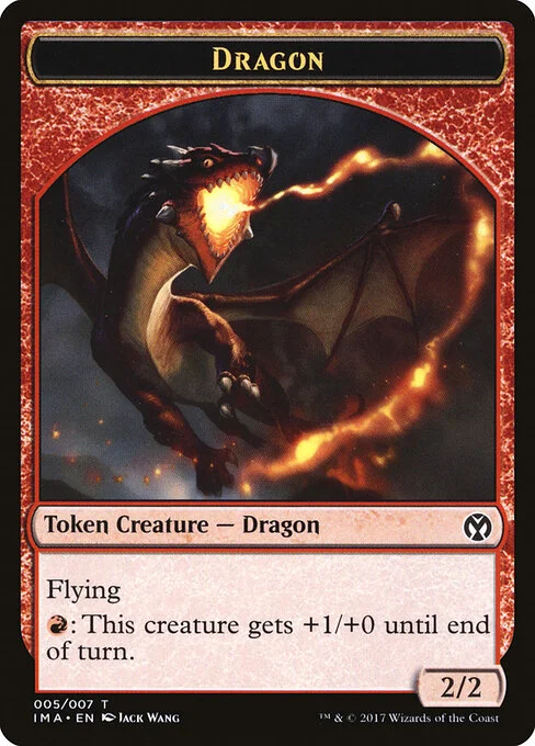 Dragon, carta Magic di tipo Token Creature — Dragon illustrata da Jack Wang