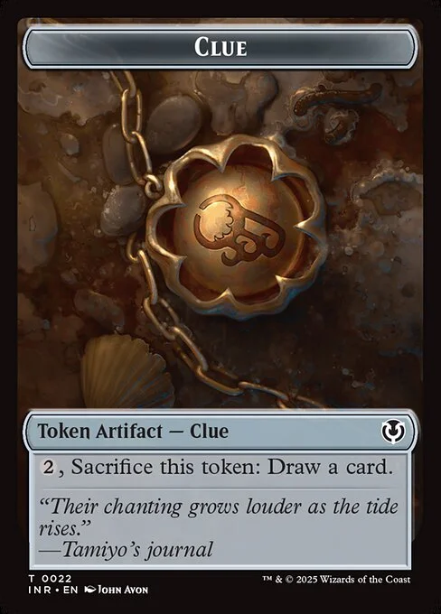 Clue, carta Magic di tipo Token Artifact — Clue illustrata da John Avon