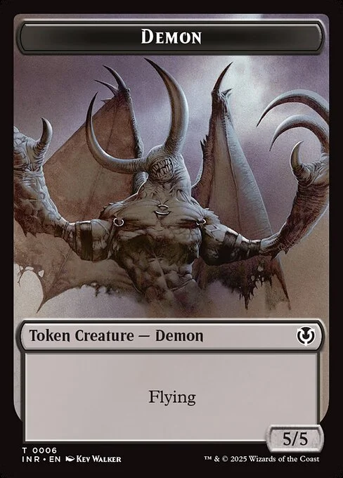 Demon, carta Magic di tipo Token Creature — Demon illustrata da Kev Walker