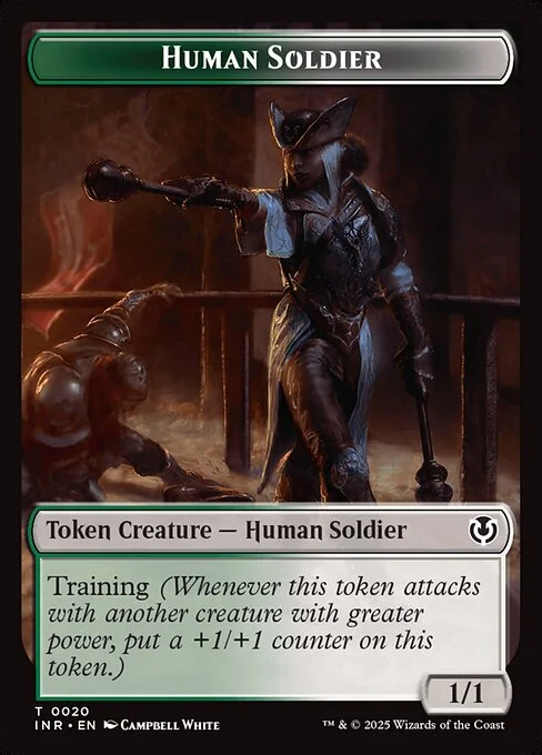 Human Soldier, carta Magic di tipo Token Creature — Human Soldier illustrata da Campbell White