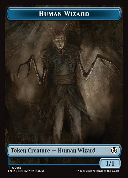 Human Wizard, carta Magic di tipo Token Creature — Human Wizard illustrata da Nils Hamm