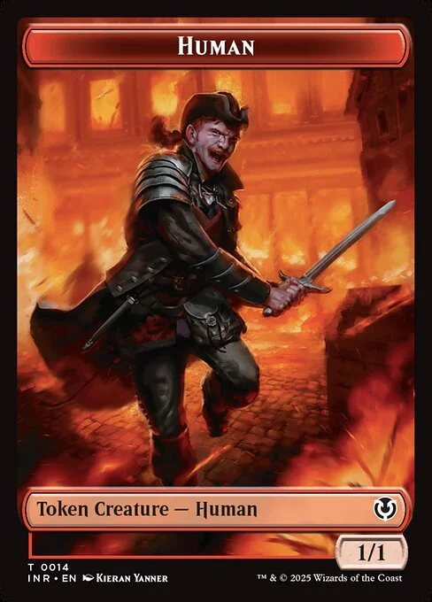 Human, carta Magic di tipo Token Creature — Human illustrata da Kieran Yanner