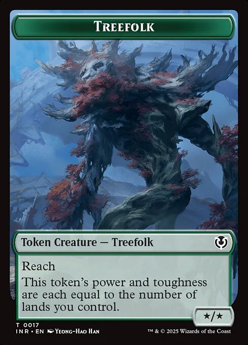 Treefolk, carta Magic di tipo Token Creature — Treefolk illustrata da Yeong-Hao Han