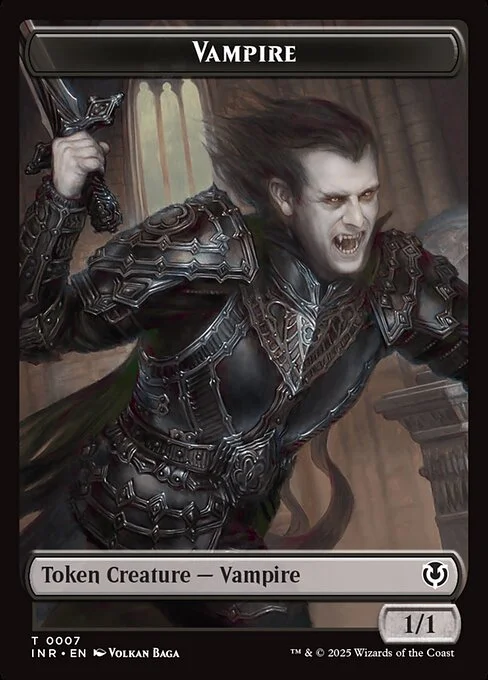 Vampire, carta Magic di tipo Token Creature — Vampire illustrata da Volkan Baǵa