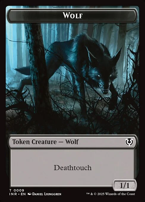 Wolf, carta Magic di tipo Token Creature — Wolf illustrata da Daniel Ljunggren