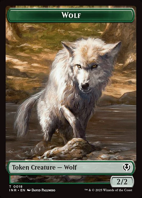 Wolf, carta Magic di tipo Token Creature — Wolf illustrata da David Palumbo