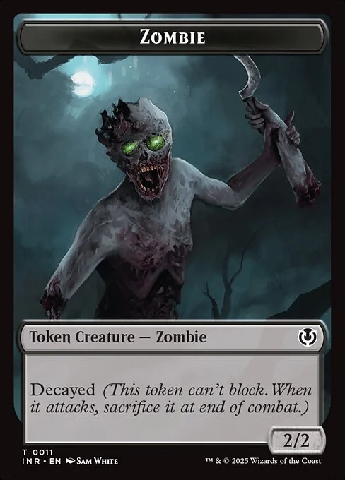 Zombie, carta Magic di tipo Token Creature — Zombie illustrata da Sam White
