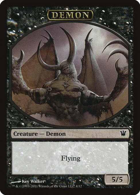 Demon, carta Magic di tipo Token Creature — Demon illustrata da Kev Walker