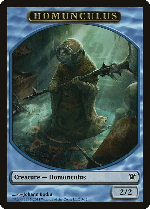 Homunculus, carta Magic di tipo Token Creature — Homunculus illustrata da Johann Bodin
