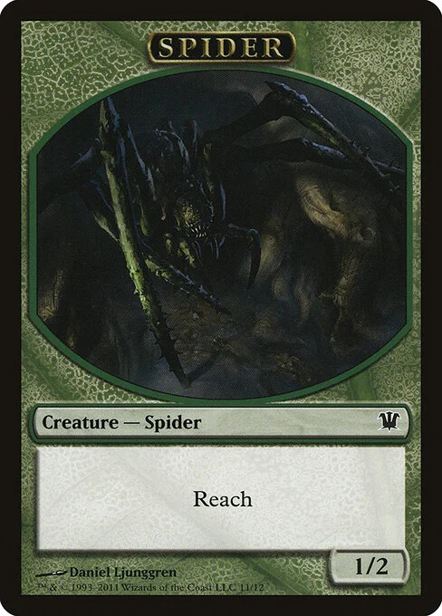 Spider, carta Magic di tipo Token Creature — Spider illustrata da Daniel Ljunggren