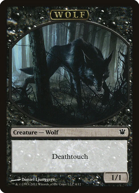 Wolf, carta Magic di tipo Token Creature — Wolf illustrata da Daniel Ljunggren