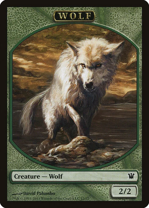 Wolf, carta Magic di tipo Token Creature — Wolf illustrata da David Palumbo