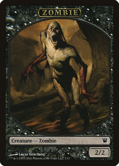 Zombie, carta Magic di tipo Token Creature — Zombie illustrata da Lucas Graciano